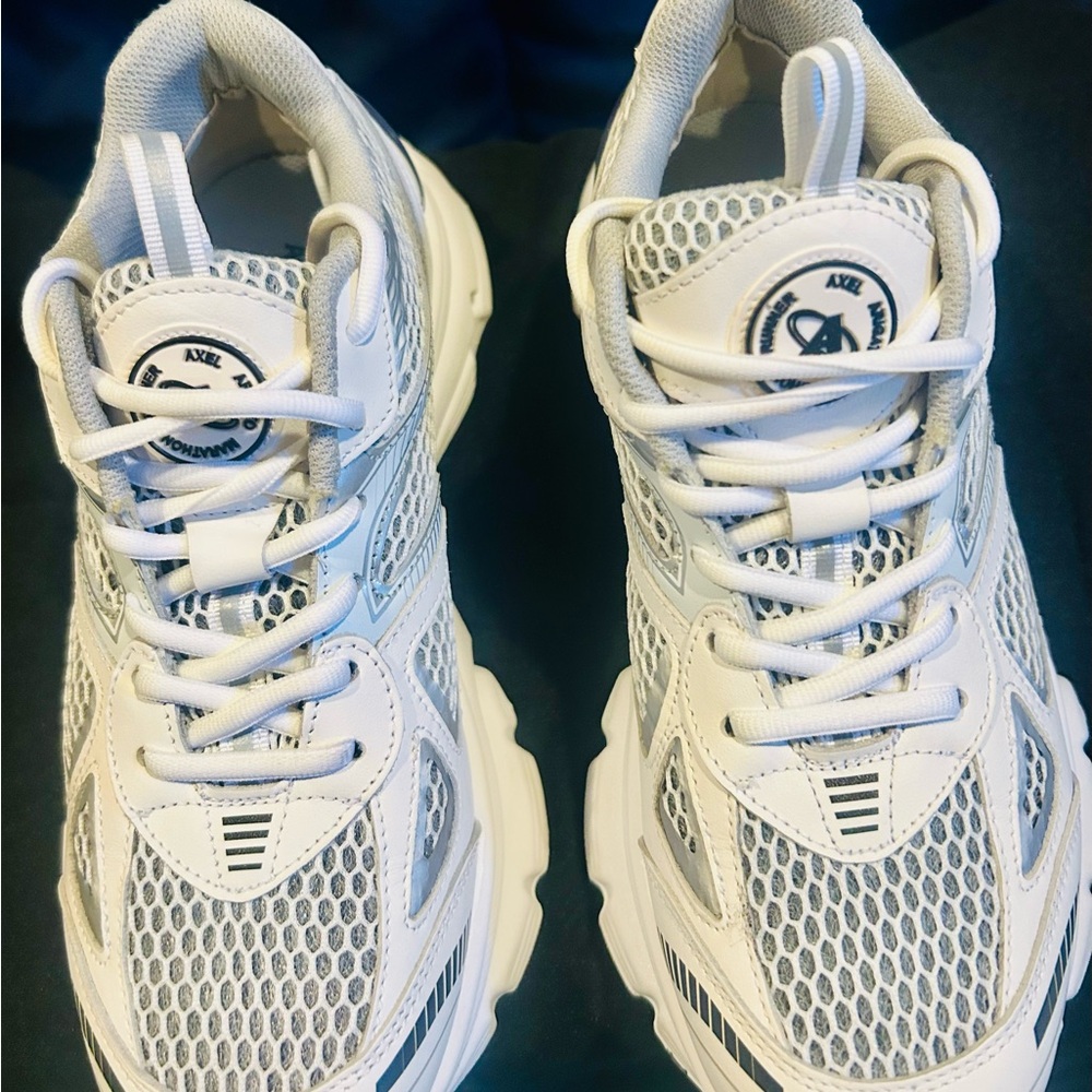 Axel Arigato White and Gray Sneakers